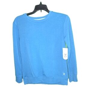 Xersion Fjord Teal Blue Women's Sweatshirt Medium (8/10) NWT Thumbholes Pullover